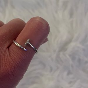 14/18k gold ring - silver plated by choice